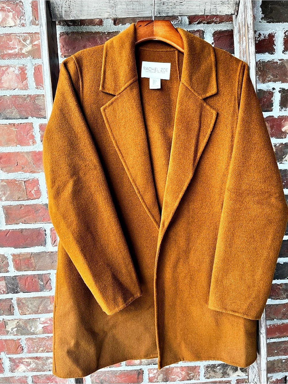 Rachel Zoe Wool Blend Pea Coat in Brown Size Small